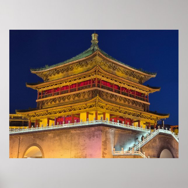 Poster Torre do Sino de Xian (Frente)