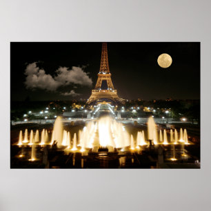 Póster Torre Eiffel à Noite