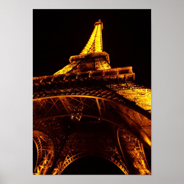 Póster torre eiffel à noite (Frente)
