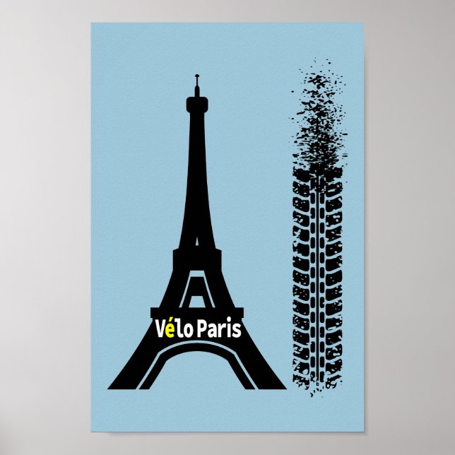 Póster Torre Eiffel de Bike de Paris (Frente)