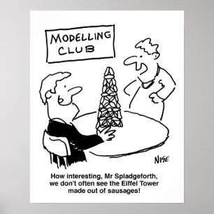 Poster Torre Eiffel do Clube de Modelagem Feita de Enchid