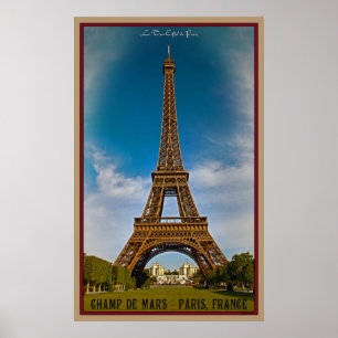 Poster Torre Eiffel e Champ de Mars