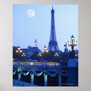 Póster Torre Eiffel em Dusk