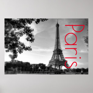 Poster Torre Eiffel em Paris, Cidade Romântica de Amor
