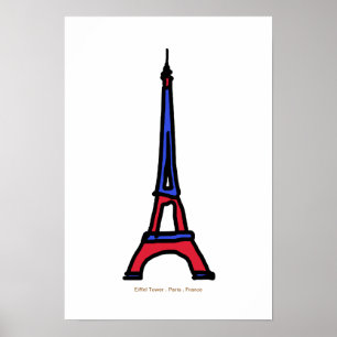 Póster Torre Eiffel França Paris