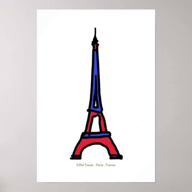 Póster Torre Eiffel França Paris (Frente)
