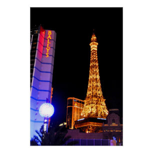 Póster Torre Eiffel Las Vegas Estados Unidos da América