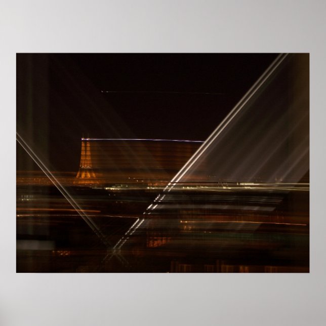 Póster Torre Eiffel no Céu Noturno (Frente)