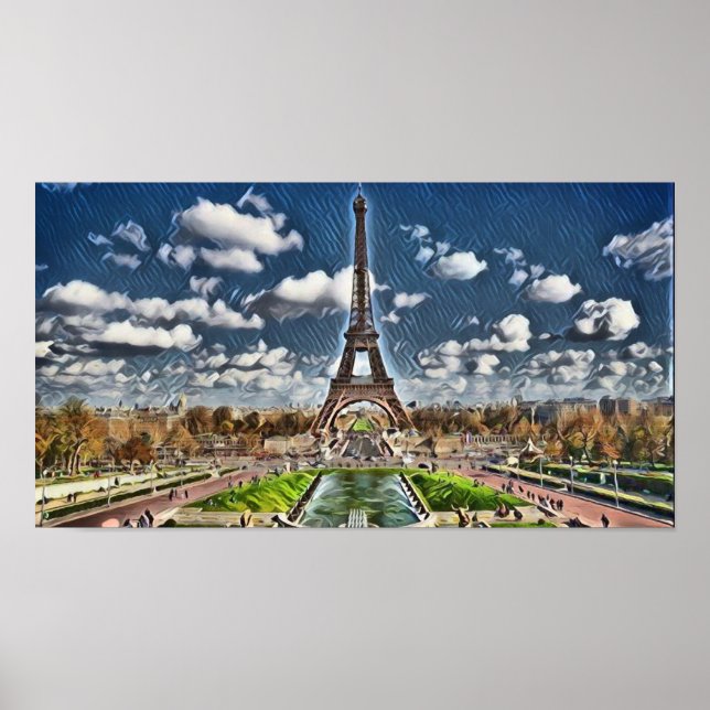 Poster Torre Eiffel Paris França (Frente)
