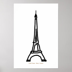 Póster Torre Eiffel Paris/França para paredes
