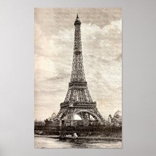 Poster Torre Eiffel, Paris France 1889