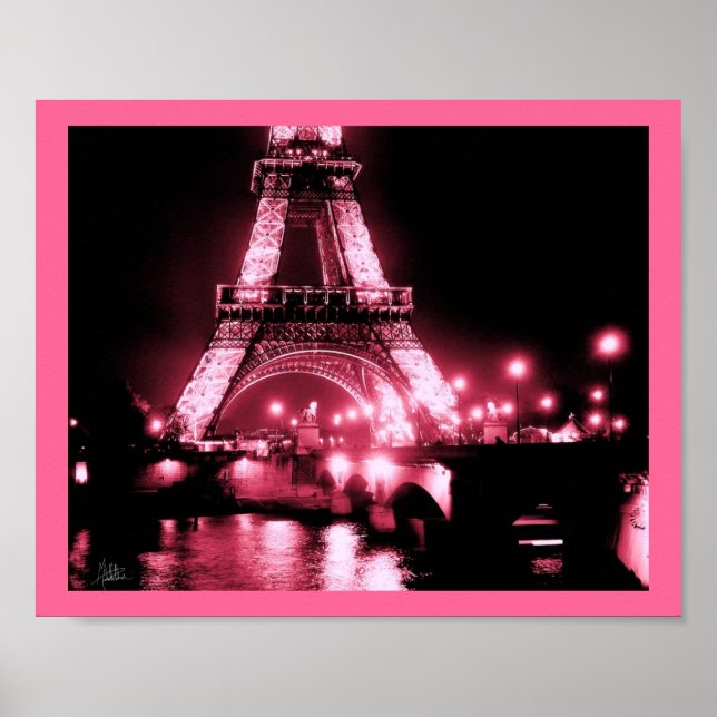 Poster Torre Eiffel, Pont de Lena - Rosa Dupla, (Frente)