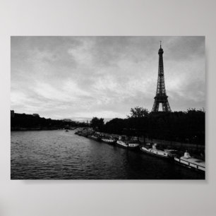 Poster Torre Eiffel preto e branco