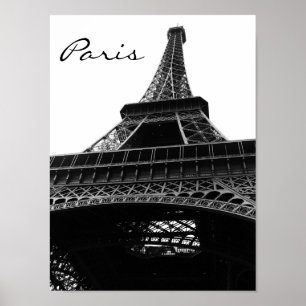 Póster Torre Eiffel Preto e Branco 2
