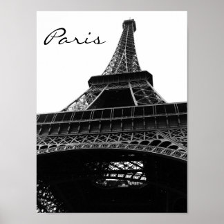 Póster Torre Eiffel Preto e Branco 2