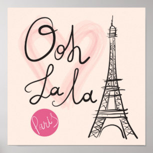 Póster Torre Eiffel tirada mão