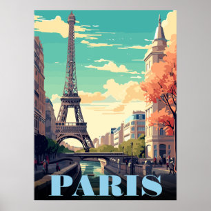 Poster Torre Eiffel Torre Arte vintage paris torre presen