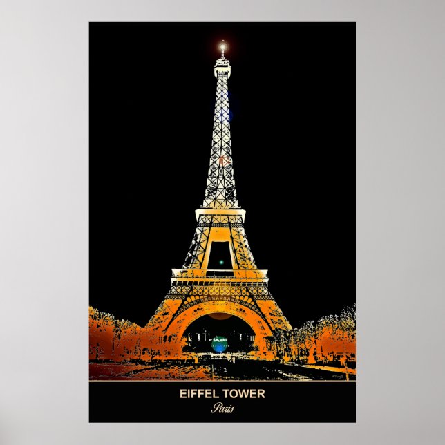 Poster Torre Eiffel: Traga o Viagem de Paris para Casa (Frente)