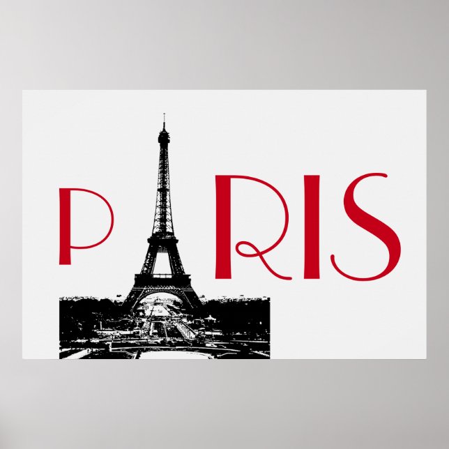 Póster Torre Eiffel Viagem Paris (Frente)