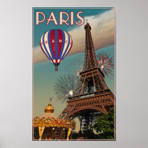 Poster Torre Eiffel Vintage