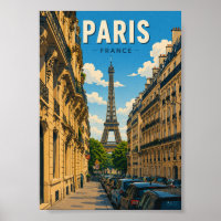 Torre Eiffel Vista de Rua Paris França
