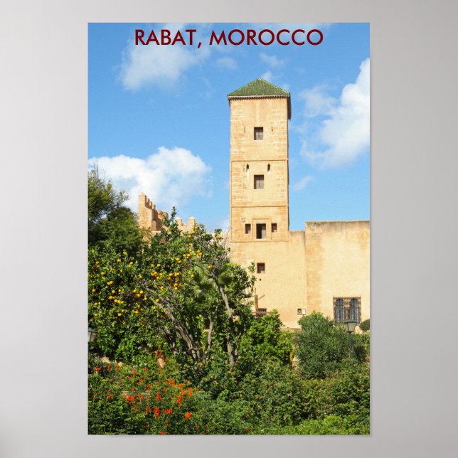 Poster Torre em Rabat, Marrocos (Frente)
