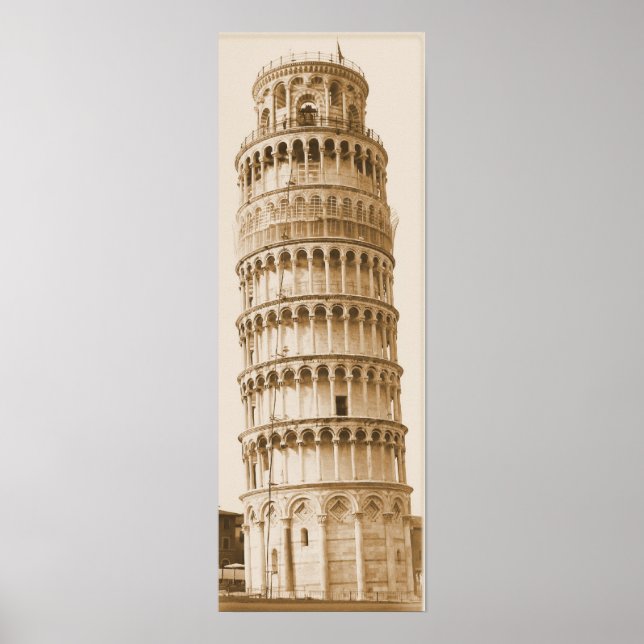 Poster Torre inclinada de Pisa (Frente)