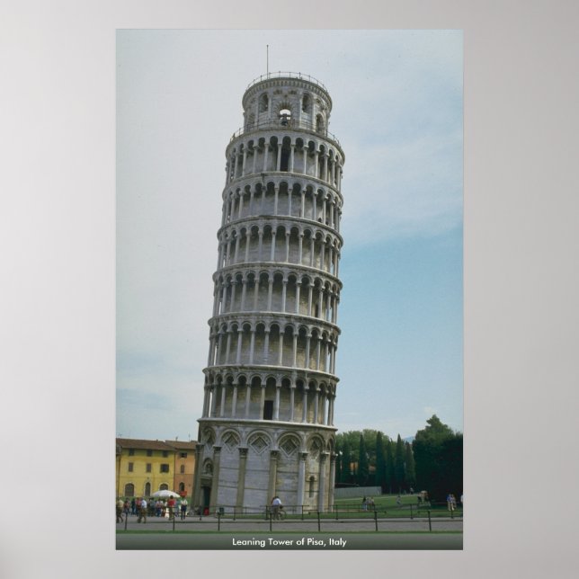 Poster Torre inclinada de Pisa, Itália (Frente)