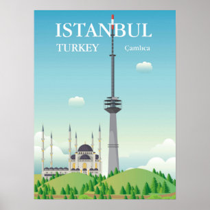 Poster Torre Istambul de Camlica, Turquia