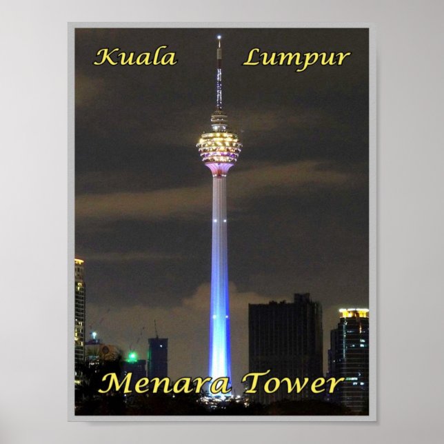 Poster Torre Kuala Lumpur Menara - Malásia - (Frente)