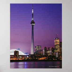 Póster Torre nacional de Canadá, Toronto, Canadá