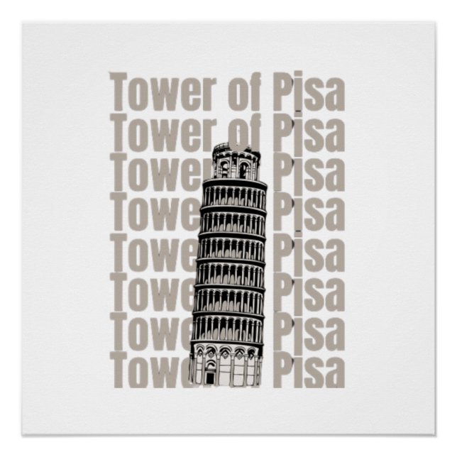 Póster Torre Pisa (Frente)
