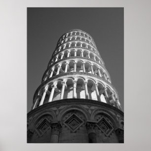 Póster Torre Preta e Branca de Pisa Itália