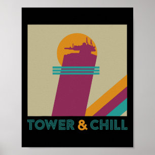 Poster Torre Retro e Chillar - Gamer Titã Caçador Feitice