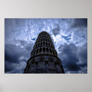 Póster Torre tenente de Pisa Itália Foto Viagem europeia