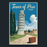Poster Torre tenente de Pisa Itália, Viagem Art Vintage<br><div class="desc">Torre de Pisa em estilo de arte vetorial. A Torre de Pisa,  ou simplesmente a Torre de Pisa,  é o campanil,  ou torre de sino livre,  da Catedral de Pisa.</div>