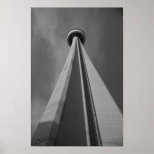 Póster Torre Toronto foto preta & branca de Canadá da NC
