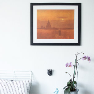 Póster Torre velha nos campos por Vincent van Gogh