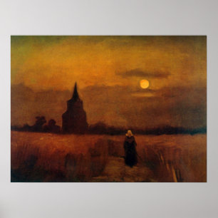 Poster Torre Velha nos Campos por Vincent van Gogh