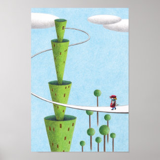Poster Torre verde e um carteiro.