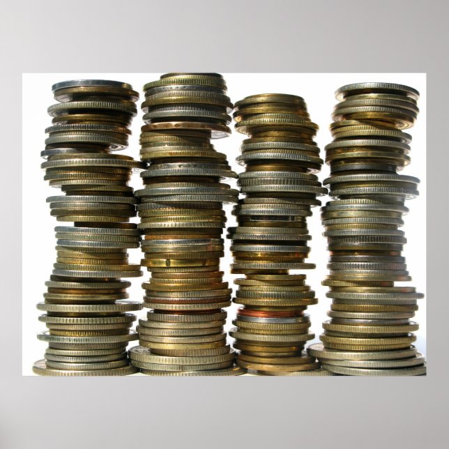 Póster Torres de Moedas Douradas de Prata (Frente)