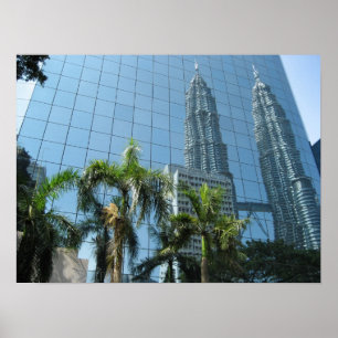 Póster Torres espelhadas de Petronas