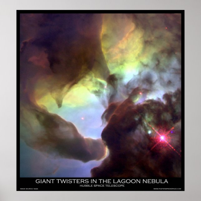 Poster Torres Gigantes Na Nebulosa Da Lagoa (Frente)