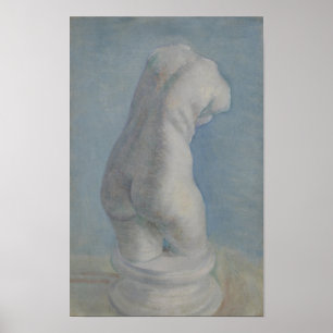 Poster Torso de Gesso de Van Gogh - Arte Clássica Azul