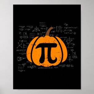 Poster Torta de Abóbora Divertida Professor de Matemática