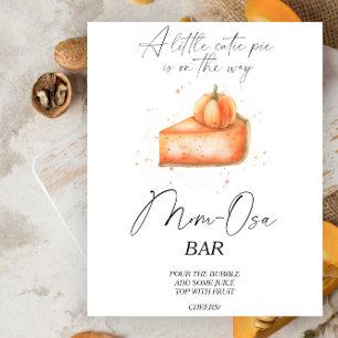 Poster Torta de abóbora para chá de bebê bar Momosa