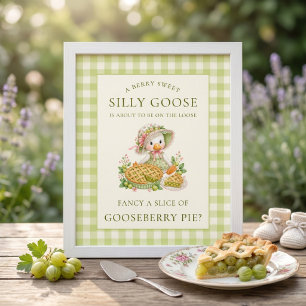 Poster Torta de Gooseberry Silly Goose Chuveiro de Bebê