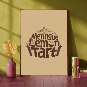 Poster Torta De Limão Merengue Padaria Arte Tipográfica C