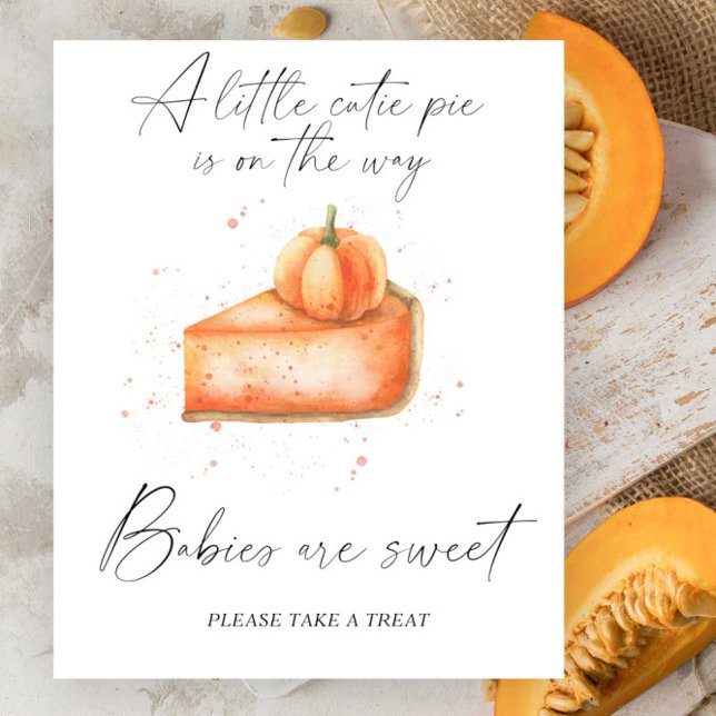 Poster Torta de outono de abóbora - bebês são doces pôste (Criador carregado)