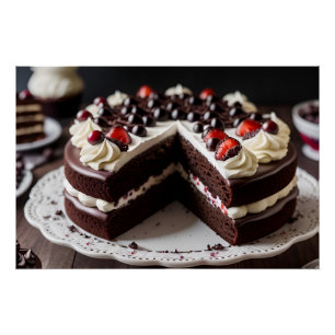 Póster Torta Floresta Negra